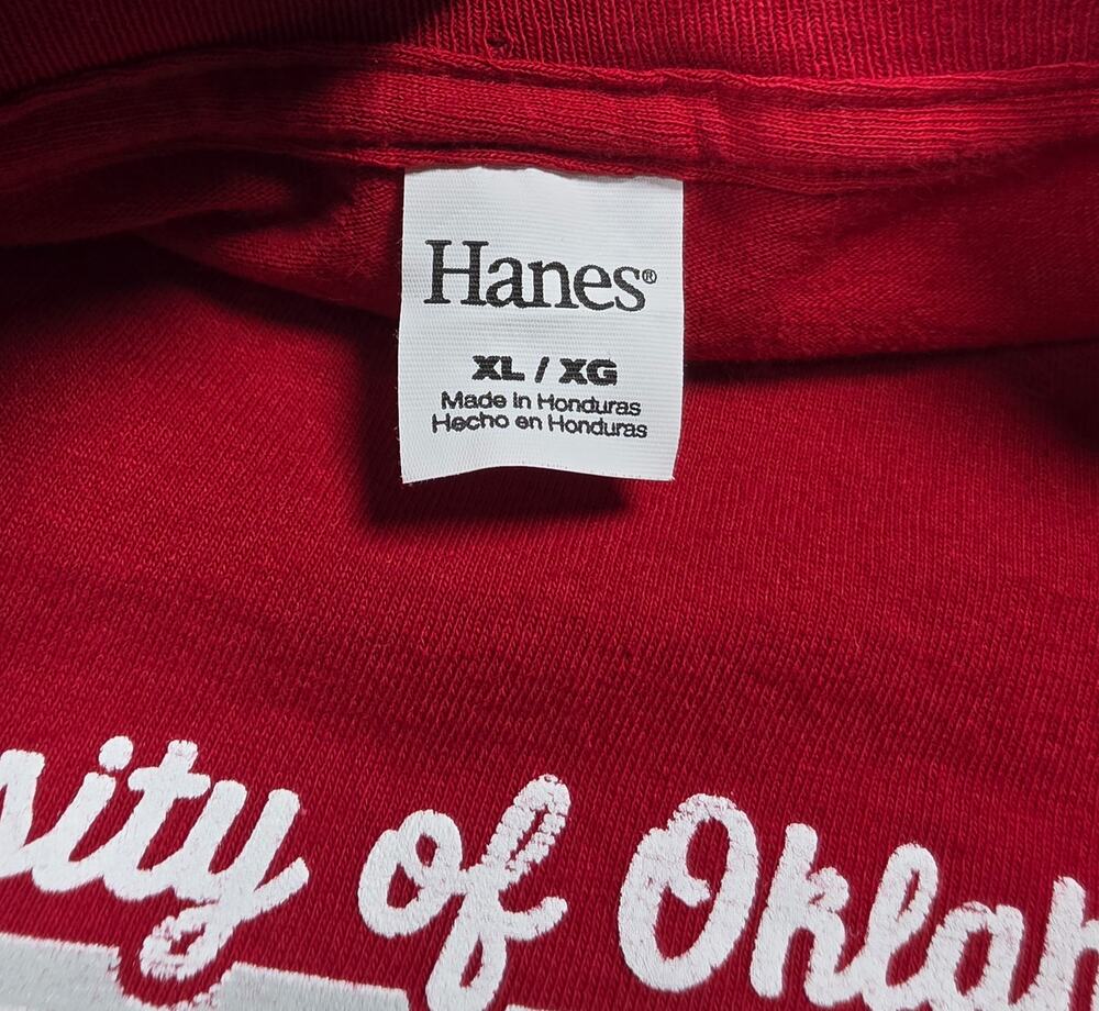 Hanes Oklahoma Sooners Pride T Shirt XL